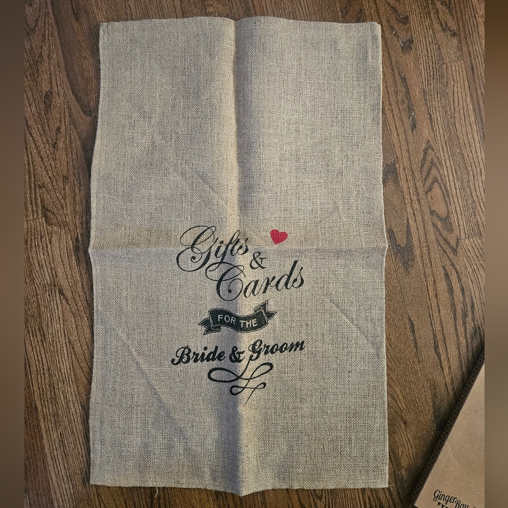 Wedding Gift and Card Burlap Bag
